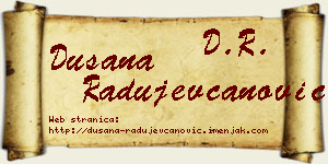 Dušana Radujevčanović vizit kartica